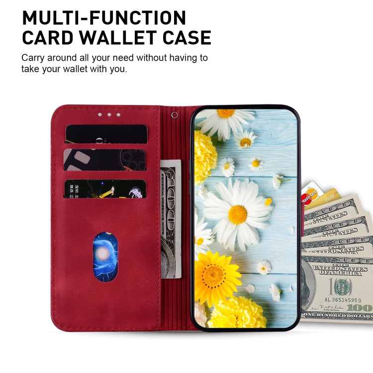 For iPhone 16 Pro Lily Embossed Leather Phone Case(Red) - iPhone 16 Pro Cases by PMC TechLife | Online Shopping South Africa | PMC TechLife | Buy Now Pay Later Mobicred