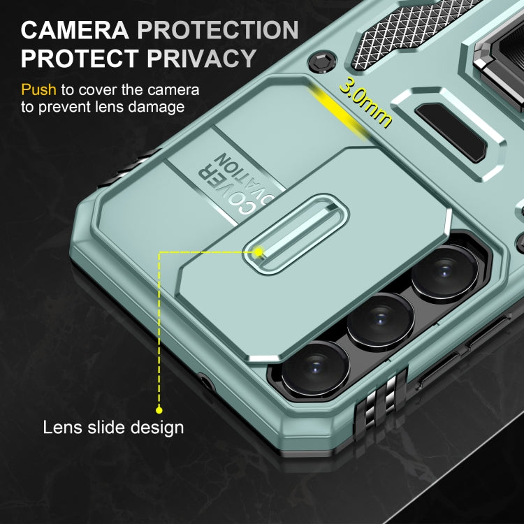 For Samsung Galaxy S24 5G Armor PC + TPU Camera Shield Phone Case(Alpine Green) - Galaxy S24 5G Cases by PMC TechLife | Online Shopping South Africa | PMC TechLife
