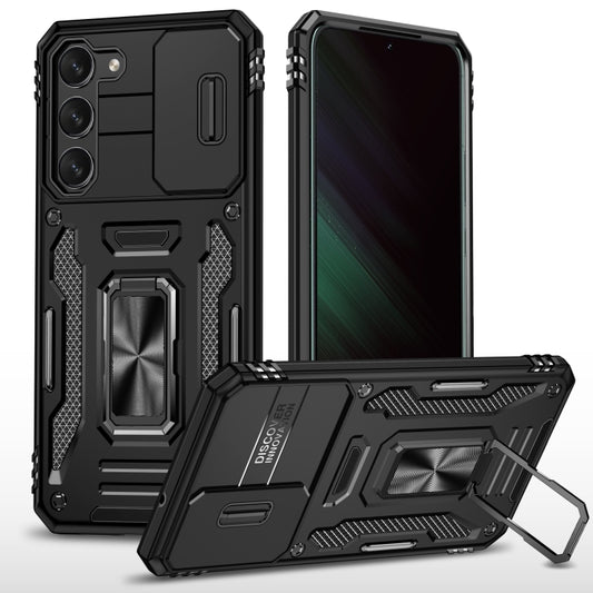 For Samsung Galaxy S24 5G Armor PC + TPU Camera Shield Phone Case(Black) - Galaxy S24 5G Cases by PMC Jewellery | Online Shopping South Africa | PMC Jewellery