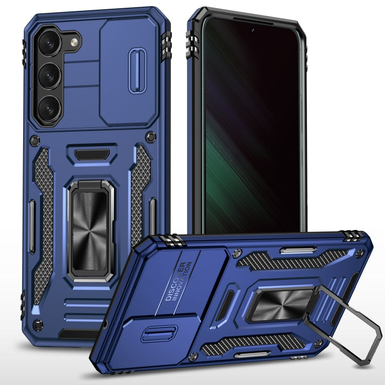 For Samsung Galaxy S24+ 5G Armor PC + TPU Camera Shield Phone Case(Navy Blue) - Galaxy S24+ 5G Cases by PMC TechLife | Online Shopping South Africa | PMC TechLife