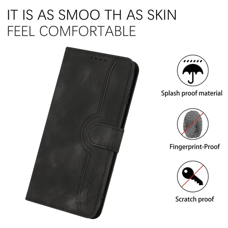 For Huawei Pura 70 Pro/70 Pro+ Heart Pattern Skin Feel Leather Phone Case(Black) - Huawei Cases by PMC Jewellery | Online Shopping South Africa | PMC Jewellery | Buy Now Pay Later Mobicred