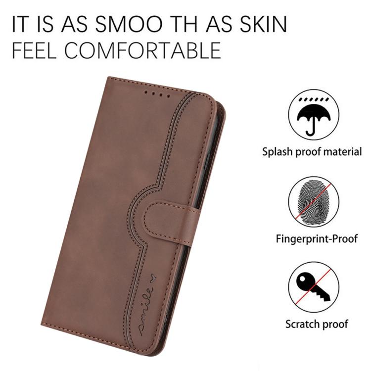 For iPhone 17 Pro Heart Pattern Skin Feel Leather Phone Case(Brown) - free shipping - PMc TechLife - Order now!