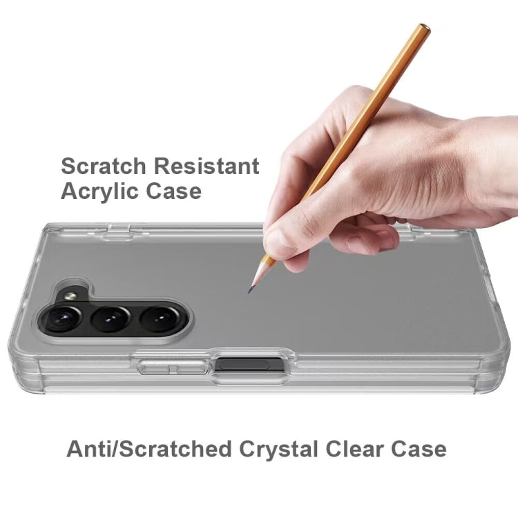 For Samsung Galaxy Z Fold5 Frosted PC+TPU Folding Phone Case with Hinge(Transparent) - Galaxy Z Fold5 Cases by PMC Jewellery | Online Shopping South Africa | PMC Jewellery | Buy Now Pay Later Mobicred