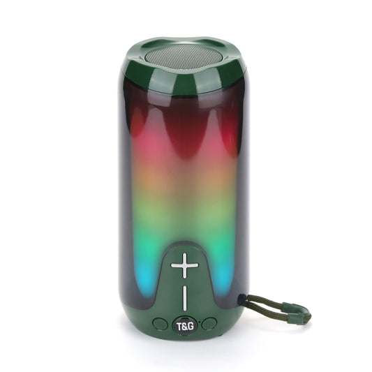 T&G TG651 Portable LED Wireless Bluetooth Speaker Outdoor TWS Subwoofer(Green) - Desktop Speaker by T&G | Online Shopping South Africa | PMC Jewellery | Buy Now Pay Later Mobicred