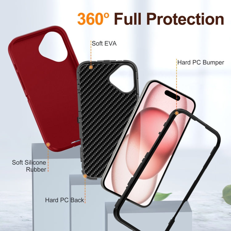 For iPhone 16 Life Waterproof Rugged Phone Case(Red + Black) - iPhone 16 Cases by PMC Jewellery | Online Shopping South Africa | PMC Jewellery | Buy Now Pay Later Mobicred