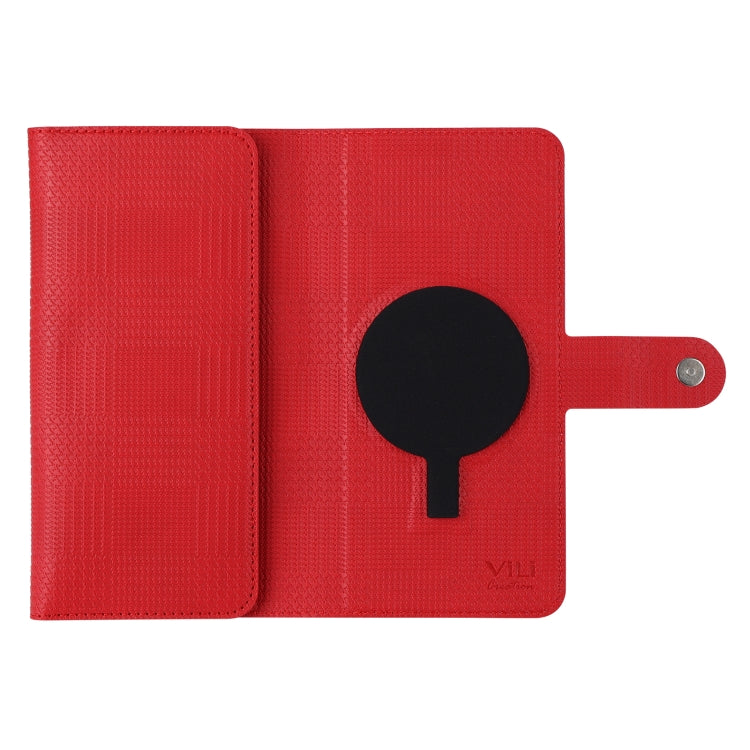 For iPhone 15 Pro ViLi GHB Series MagSafe Magnetic Zipper Leather Phone Case(Red) - iPhone 15 Pro Cases by ViLi | Online Shopping South Africa | PMC Jewellery | Buy Now Pay Later Mobicred