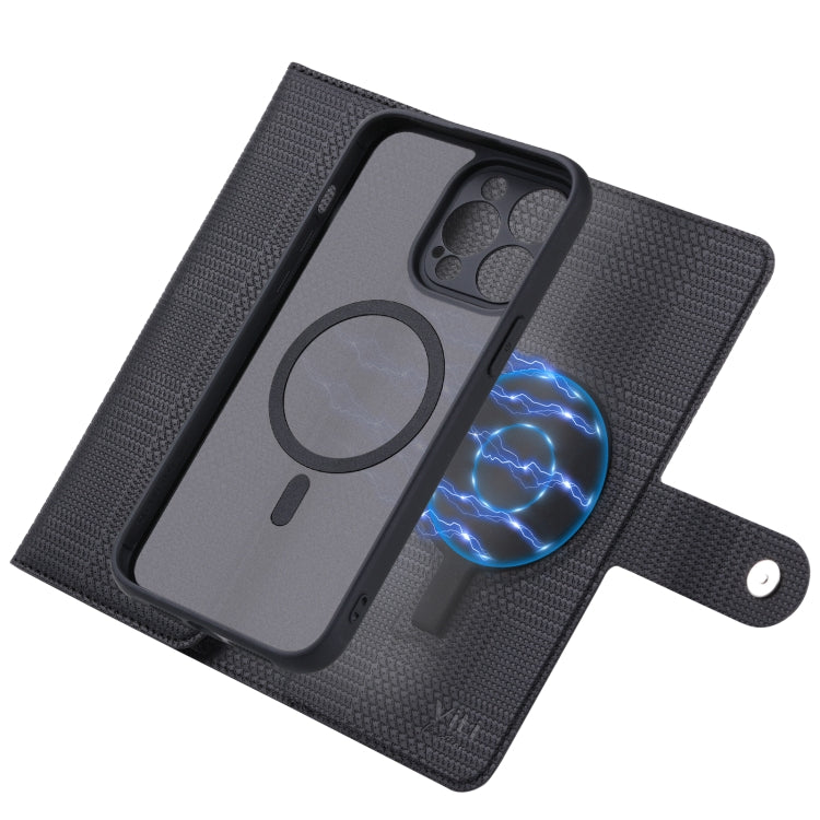 For iPhone 15 Plus ViLi GHB Series MagSafe Magnetic Zipper Leather Phone Case(Black) - free shipping - PMC Jewellery - Order now!