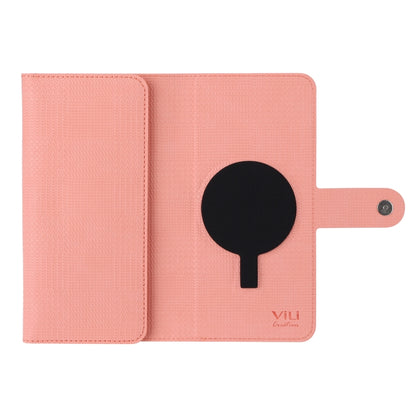 For iPhone 15 ViLi GHB Series MagSafe Magnetic Zipper Leather Phone Case(Pink) - iPhone 15 Cases by ViLi | Online Shopping South Africa | PMC Jewellery | Buy Now Pay Later Mobicred