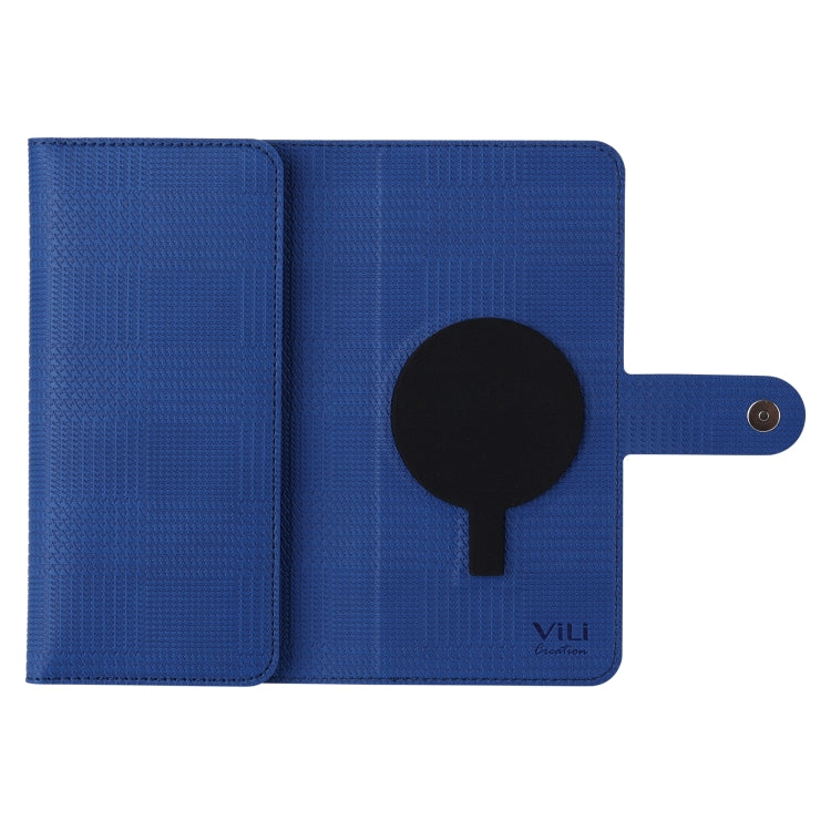 For iPhone 15 ViLi GHB Series MagSafe Magnetic Zipper Leather Phone Case(Blue) - iPhone 15 Cases by ViLi | Online Shopping South Africa | PMC Jewellery | Buy Now Pay Later Mobicred