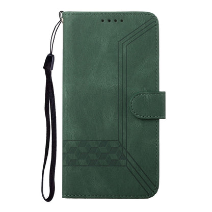 For iPhone SE 2024 Cubic Skin Feel Flip Leather Phone Case(Green) - More iPhone Cases by PMC Jewellery | Online Shopping South Africa | PMC Jewellery | Buy Now Pay Later Mobicred