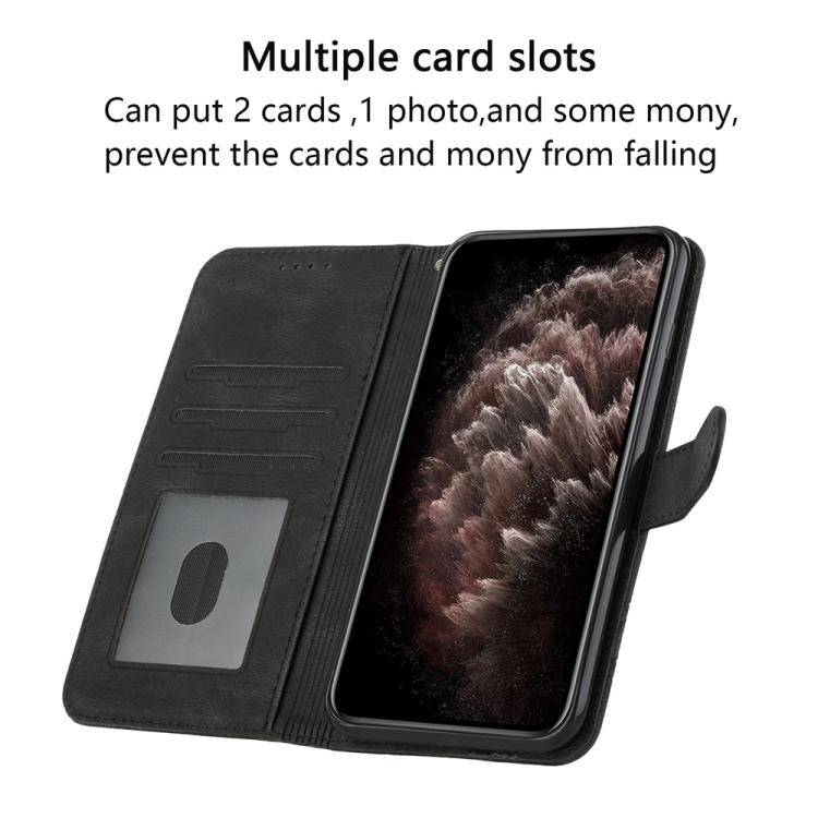 For iPhone 17 Pro Max Cubic Skin Feel Flip Leather Phone Case(Black) - free shipping - PMc TechLife - Order now!