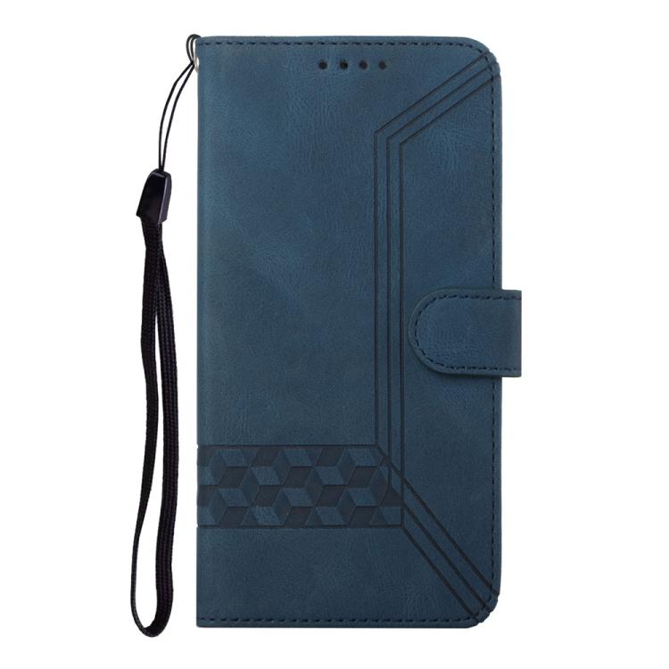 For iPhone 17 Pro Cubic Skin Feel Flip Leather Phone Case(Blue) - free shipping - PMc TechLife - Order now!