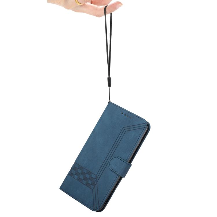 For iPhone 17 Pro Cubic Skin Feel Flip Leather Phone Case(Blue) - free shipping - PMc TechLife - Order now!