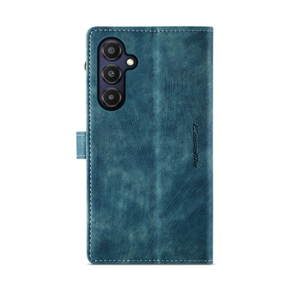 For Samsung Galaxy A25 4G CaseMe C30 Card Slots Zipper Wallet Leather Phone Case(Blue) - Galaxy Phone Cases by CaseMe | Online Shopping South Africa | PMC Jewellery