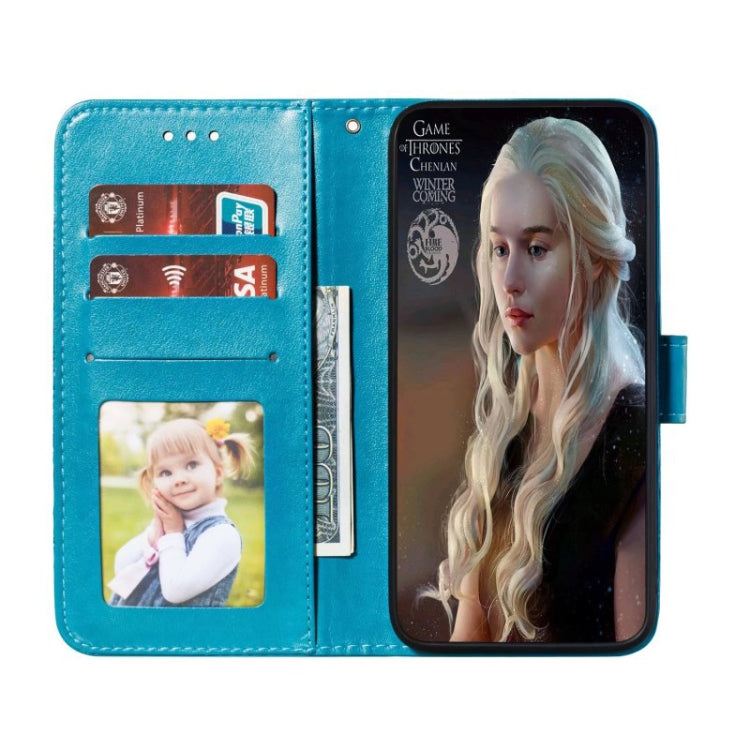 For iPhone 16 Pro Max Mandala Embossing Pattern Horizontal Flip Leather Phone Case(Blue) - iPhone 16 Pro Max Cases by PMC TechLife | Online Shopping South Africa | PMC TechLife | Buy Now Pay Later Mobicred