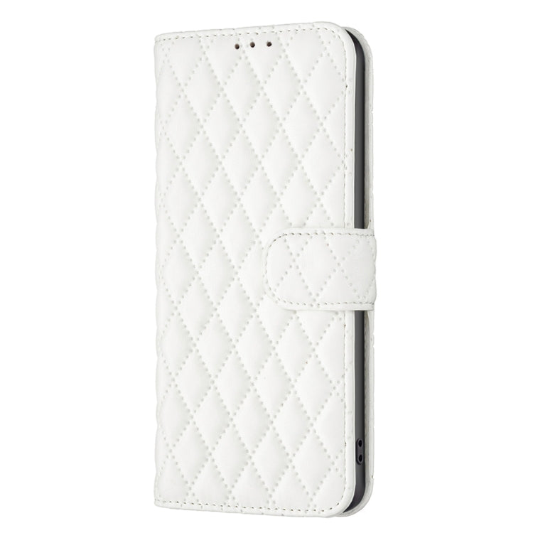 For Motorola Moto G54 5G EU Edition Diamond Lattice Wallet Flip Leather Phone Case(White) - Motorola Cases by PMC Jewellery | Online Shopping South Africa | PMC Jewellery | Buy Now Pay Later Mobicred