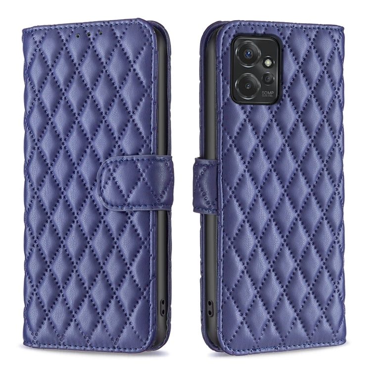 For Motorola Moto G Power 5G 2024 Diamond Lattice Wallet Flip Leather Phone Case(Blue) - Motorola Cases by PMC Jewellery | Online Shopping South Africa | PMC Jewellery | Buy Now Pay Later Mobicred