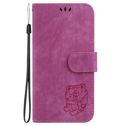 For Google Pixel 9 Pro Little Tiger Embossed Leather Phone Case(Rose Red) - Google Cases by PMC Jewellery | Online Shopping South Africa | PMC Jewellery | Buy Now Pay Later Mobicred