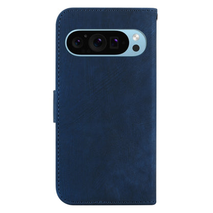 For Google Pixel 9 Little Tiger Embossed Leather Phone Case(Dark Blue) - Google Cases by PMC Jewellery | Online Shopping South Africa | PMC Jewellery | Buy Now Pay Later Mobicred