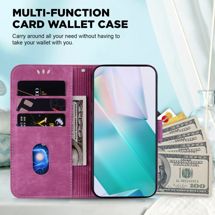 For Google Pixel 9 Little Tiger Embossed Leather Phone Case(Rose Red) - Google Cases by PMC TechLife | Online Shopping South Africa | PMC TechLife | Buy Now Pay Later Mobicred