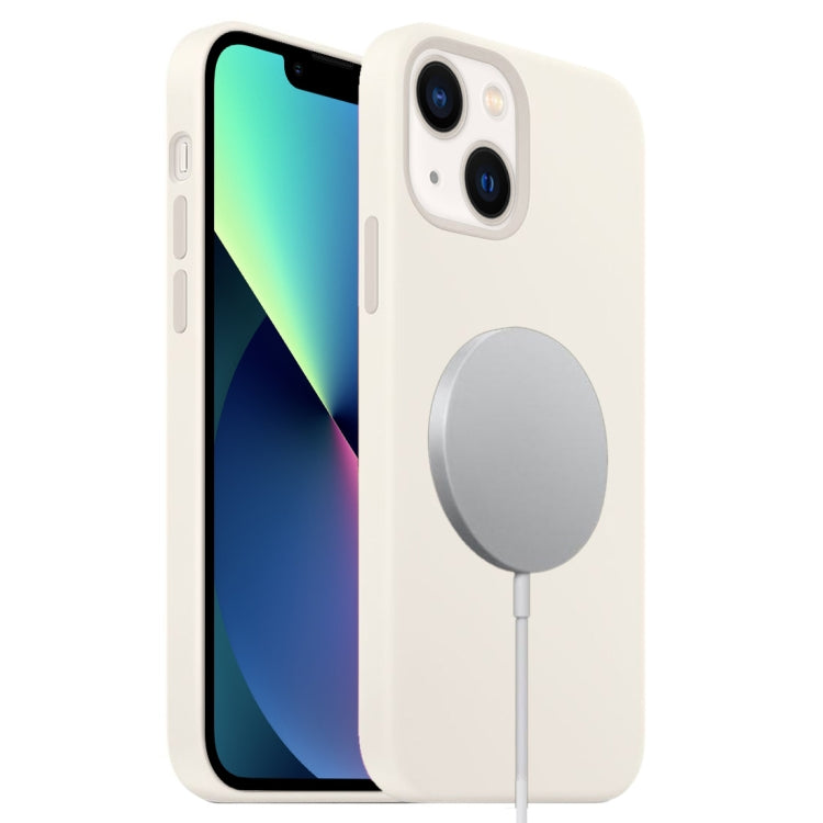 For iPhone 13 mini Liquid Silicone Full Coverage MagSafe Phone Case(White) - free shipping - PMC TechLife - Order now!