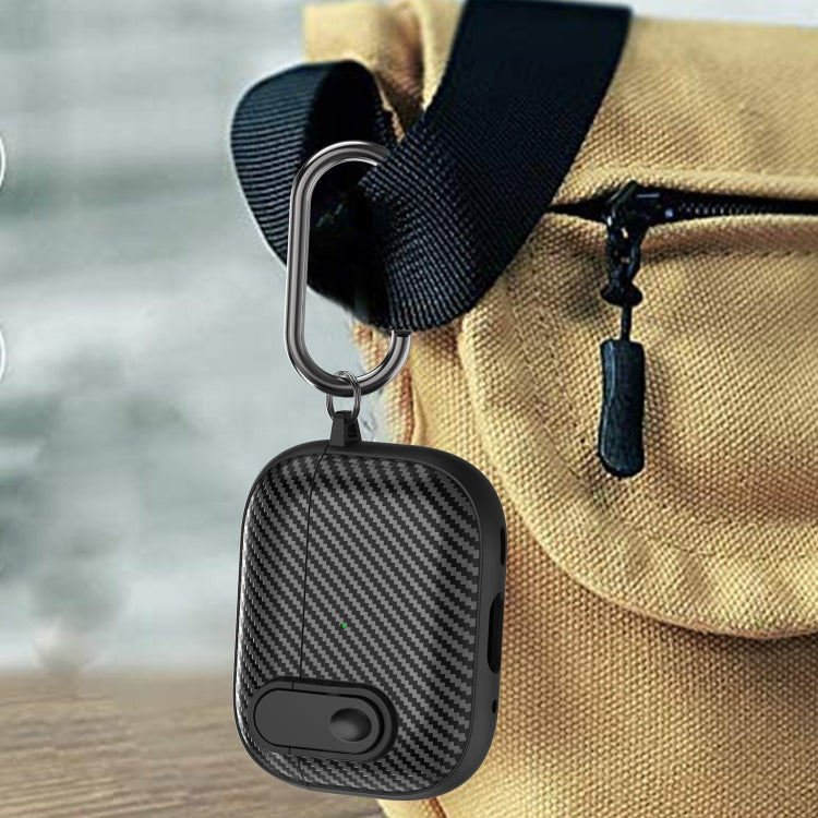 For AirPods Pro Carbon Fiber Texture Wireless Earphones Case with Security Lock(White) - For AirPods Pro by PMC Jewellery | Online Shopping South Africa | PMC Jewellery | Buy Now Pay Later Mobicred