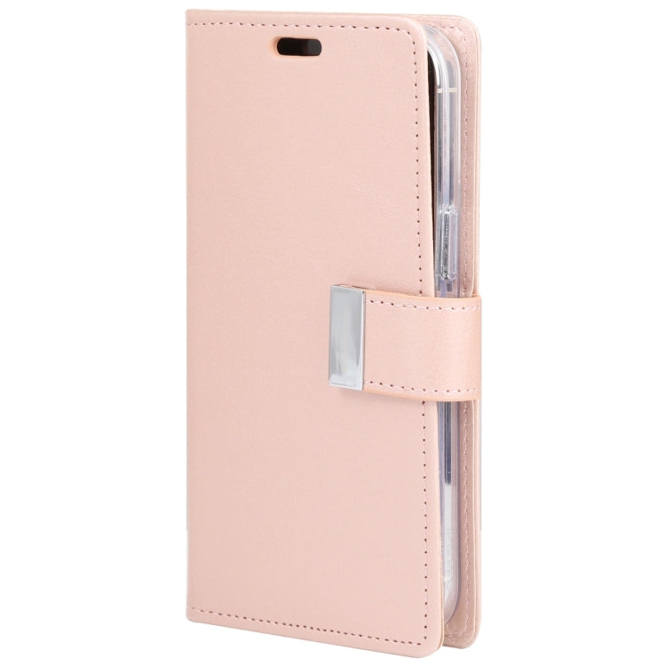 For iPhone 15 Pro Max GOOSPERY RICH DIARY Crazy Horse Texture Leather Phone Case(Rose Gold) - iPhone 15 Pro Max Cases by GOOSPERY | Online Shopping South Africa | PMC Jewellery | Buy Now Pay Later Mobicred