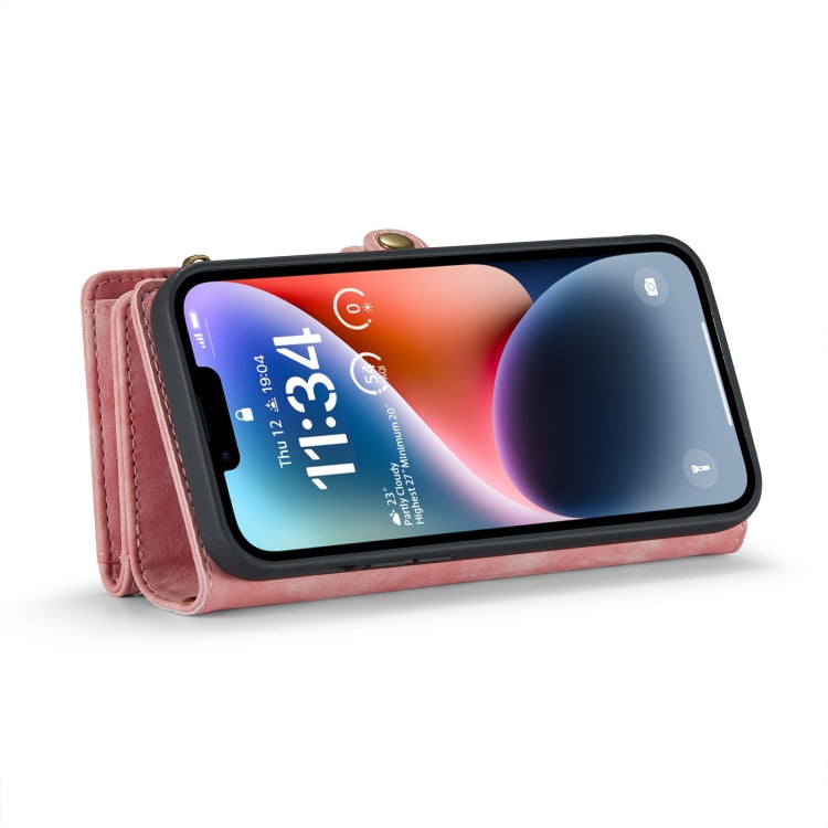 For iPhone 15 CaseMe 008 Detachable Multifunctional Leather Phone Case(Pink) - iPhone 15 Cases by CaseMe | Online Shopping South Africa | PMC Jewellery | Buy Now Pay Later Mobicred