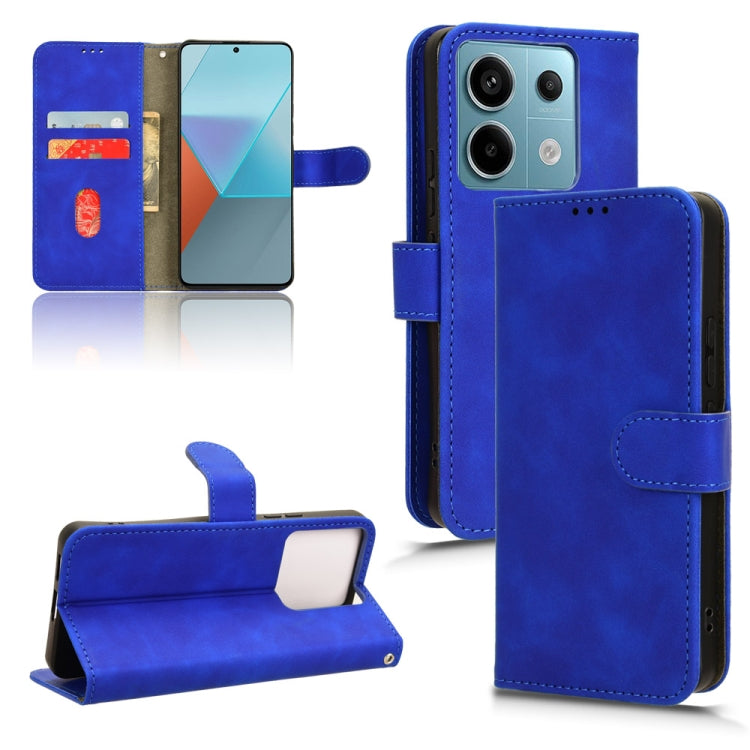 For Xiaomi Redmi Note 13 Pro 5G Skin Feel Magnetic Flip Leather Phone Case(Blue) - Note 13 Pro Cases by PMC Jewellery | Online Shopping South Africa | PMC Jewellery