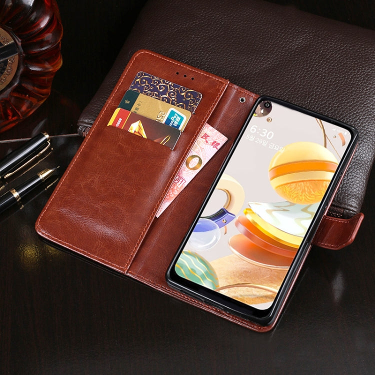 For LG K61 idewei Crazy Horse Texture Horizontal Flip Leather Case with Holder & Card Slots & Wallet(Yellow) - LG by idewei | Online Shopping South Africa | PMC Jewellery | Buy Now Pay Later Mobicred