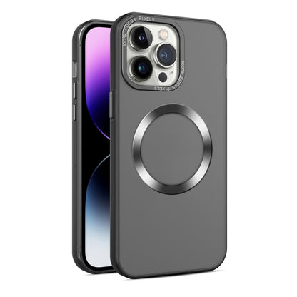 For iPhone 13 Pro Max CD Texture MagSafe Frosted Translucent Phone Case(Black) - iPhone 13 Pro Max Cases by PMC Jewellery | Online Shopping South Africa | PMC Jewellery