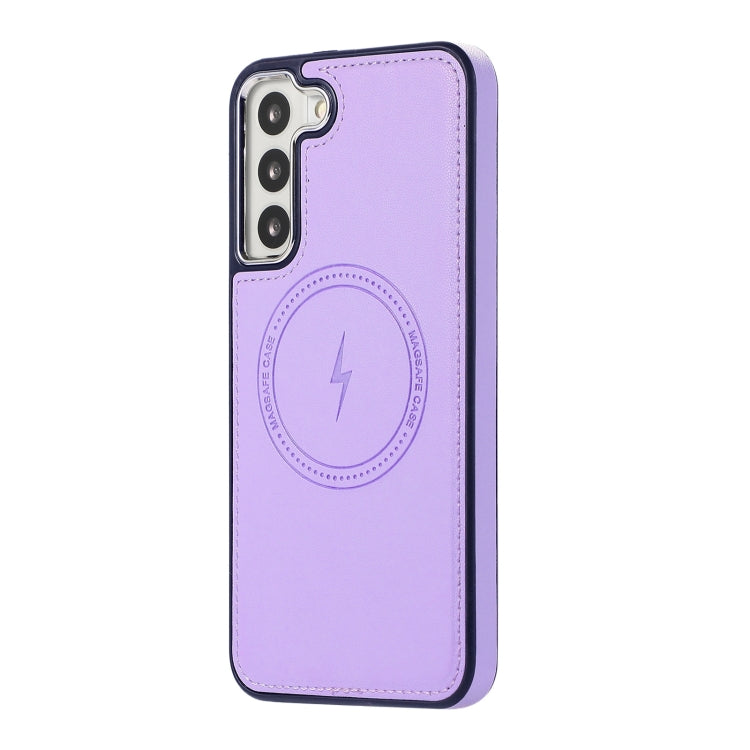 For Samsung Galaxy S23+ 5G Side Leather Magsafe Phone Case(Light Purple) - Galaxy S23+ 5G Cases by PMC Jewellery | Online Shopping South Africa | PMC Jewellery