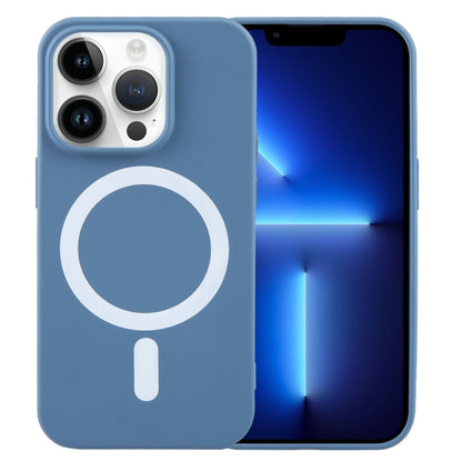 For iPhone 13 Pro Max MagSafe Liquid Silicone Phone Case(Blue) - iPhone 13 Pro Max Cases by PMC Jewellery | Online Shopping South Africa | PMC Jewellery