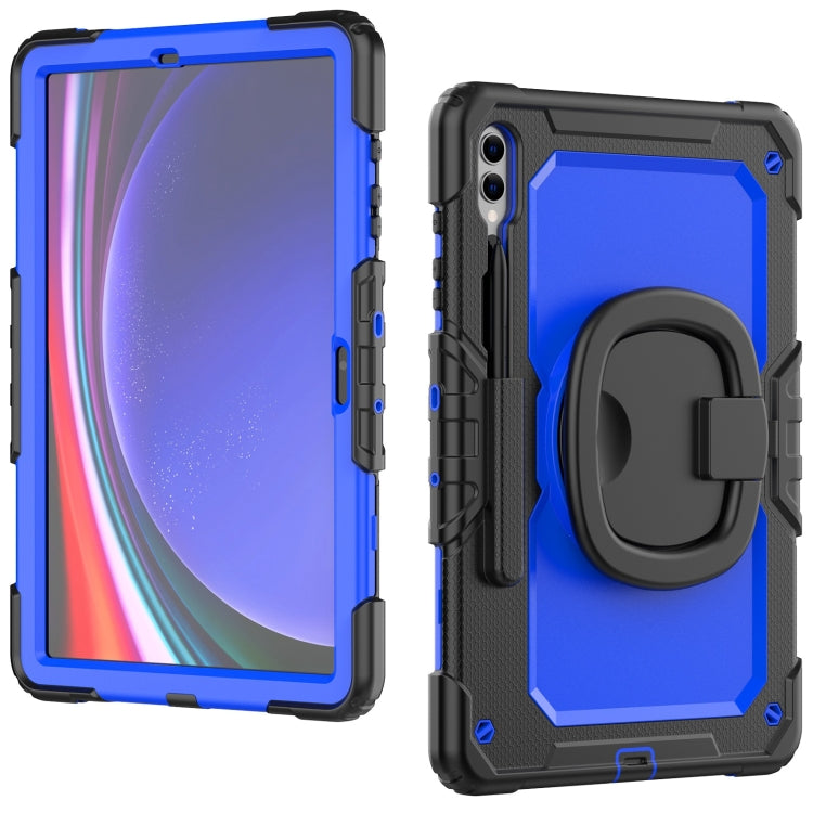 For Samsung Galaxy Tab S9+ / S10+ D Type Silicone Hybrid PC Tablet Case with Handle Holder(Blue PC) - free shipping - PMC Jewellery - Order now!