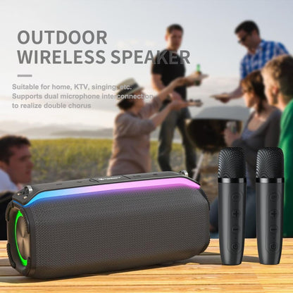 New RiXing NR8809 20W Outdoor Portable TWS Smart Wireless Bluetooth Speaker, Style:Single Mic(Black) - Desktop Speaker by NewRixing | Online Shopping South Africa | PMC Jewellery | Buy Now Pay Later Mobicred