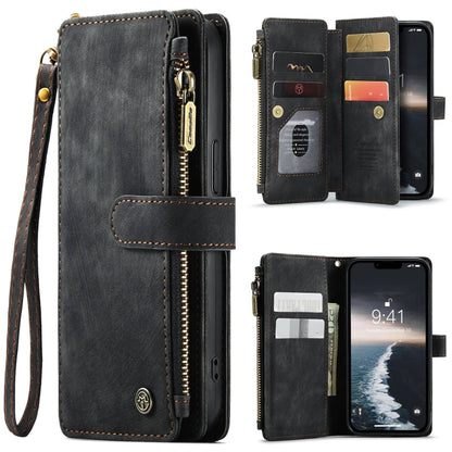 For iPhone 15 Plus CaseMe C30 Multifunctional Leather Phone Case(Black) - iPhone 15 Plus Cases by CaseMe | Online Shopping South Africa | PMC Jewellery | Buy Now Pay Later Mobicred