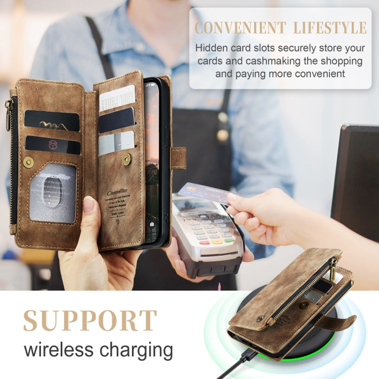For iPhone 15 Pro Max CaseMe C30 Multifunctional Leather Phone Case(Brown) - free shipping - PMC Jewellery - Order now!