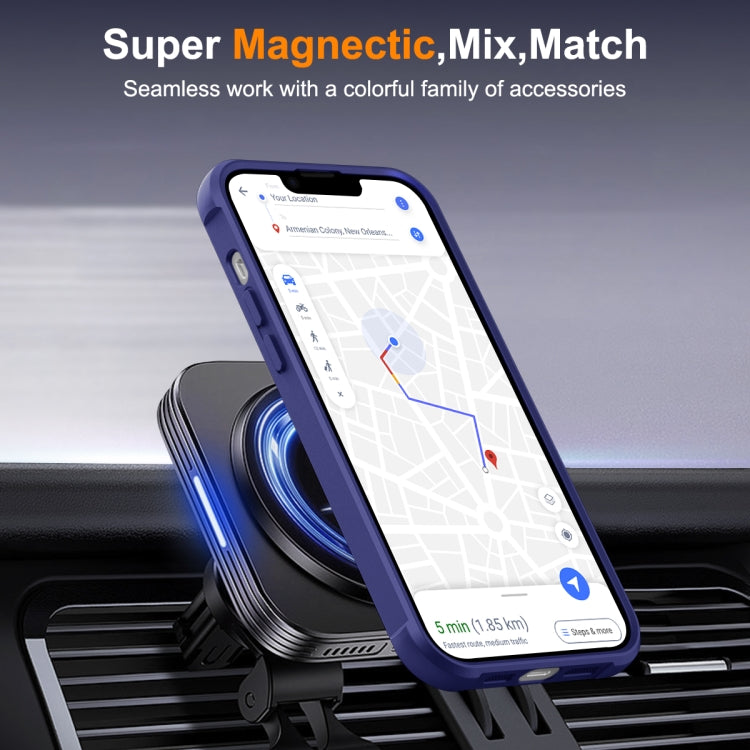 For iPhone 15 MagSafe Magnetic Rotating Holder Phone Case(Klein Blue) - iPhone 15 Cases by PMC TechLife | Online Shopping South Africa | PMC TechLife