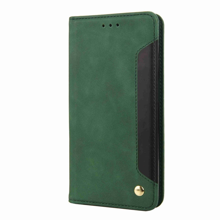 For iPhone 16 Pro Skin Feel Splicing Leather Phone Case(Green) - iPhone 16 Pro Cases by PMC TechLife | Online Shopping South Africa | PMC TechLife | Buy Now Pay Later Mobicred