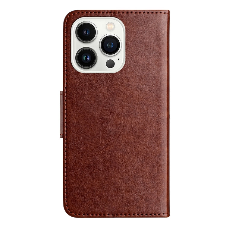 For iPhone 16 Pro Max Butterfly Flower Pattern Flip Leather Phone Case(Brown) - iPhone 16 Pro Max Cases by PMC Jewellery | Online Shopping South Africa | PMC Jewellery | Buy Now Pay Later Mobicred