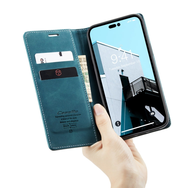 For iPhone 15 Pro Max CaseMe 013 Multifunctional Horizontal Flip Leather Phone Case(Blue) - iPhone 15 Pro Max Cases by CaseMe | Online Shopping South Africa | PMC Jewellery | Buy Now Pay Later Mobicred