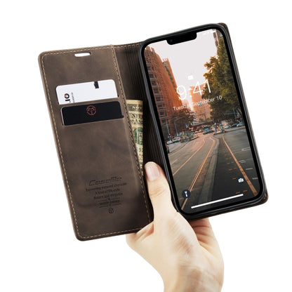 For iPhone 15 Plus CaseMe 013 Multifunctional Horizontal Flip Leather Phone Case(Coffee) - iPhone 15 Plus Cases by CaseMe | Online Shopping South Africa | PMC Jewellery | Buy Now Pay Later Mobicred