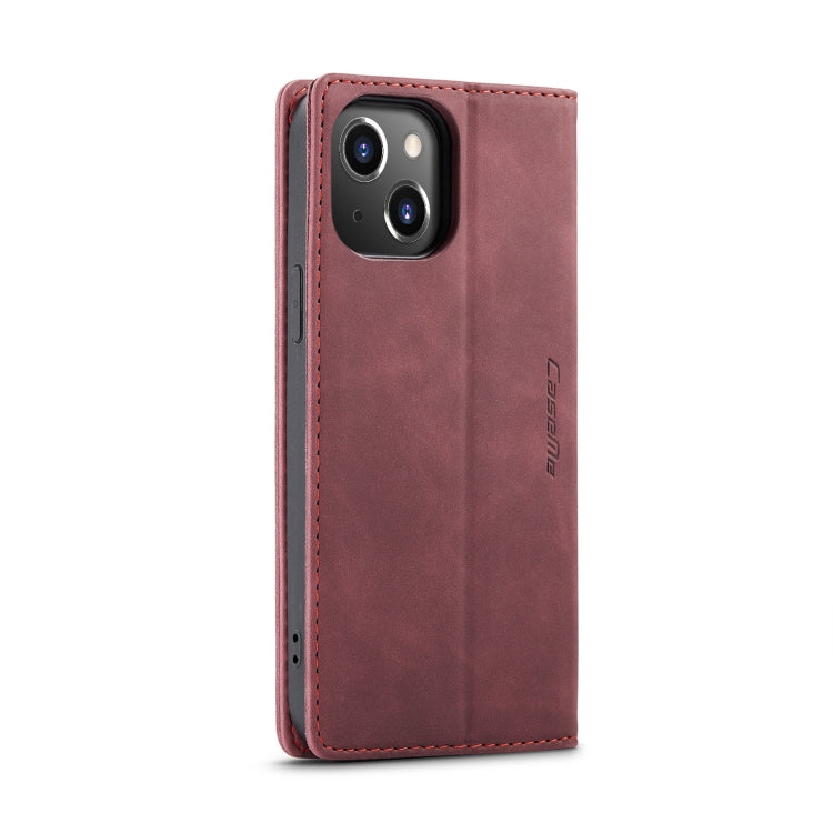 For iPhone 15 CaseMe 013 Multifunctional Horizontal Flip Leather Phone Case(Wine Red) - iPhone 15 Cases by CaseMe | Online Shopping South Africa | PMC Jewellery | Buy Now Pay Later Mobicred