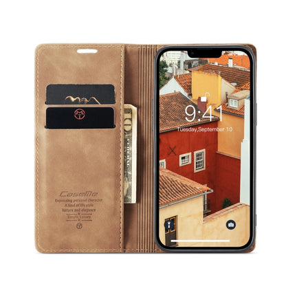 For iPhone 15 CaseMe 013 Multifunctional Horizontal Flip Leather Phone Case(Brown) - iPhone 15 Cases by CaseMe | Online Shopping South Africa | PMC Jewellery | Buy Now Pay Later Mobicred