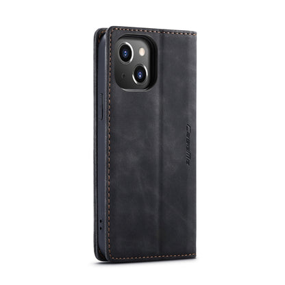 For iPhone 15 CaseMe 013 Multifunctional Horizontal Flip Leather Phone Case(Black) - iPhone 15 Cases by CaseMe | Online Shopping South Africa | PMC Jewellery | Buy Now Pay Later Mobicred