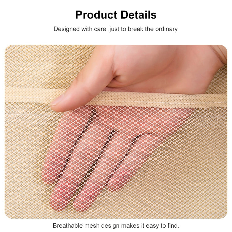 5+10 Grids Underwear Storage Bag Non-woven Double-sided Hanging Storage Bag(Grey) - Storage Bags by PMC TechLife | Online Shopping South Africa | PMC TechLife | Buy Now Pay Later Mobicred