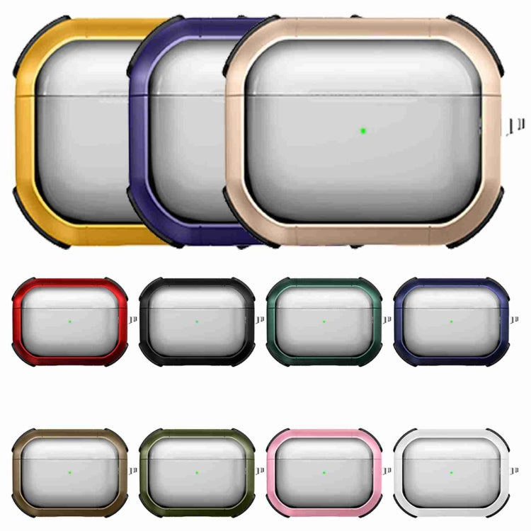 For AirPods Pro 2 Thunder Transparent Armor Wireless Earphones Protective Case(Yellow) - For AirPods Pro 2 by PMC Jewellery | Online Shopping South Africa | PMC Jewellery | Buy Now Pay Later Mobicred