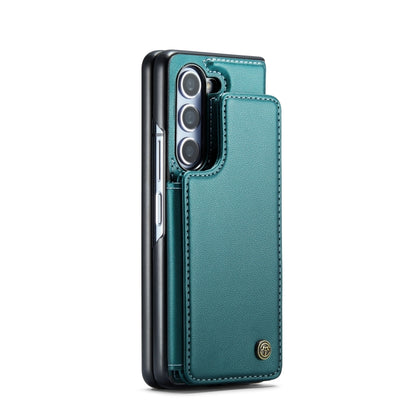 For Samsung Galaxy Z Fold5 CaseMe C22 PC+TPU Business Style RFID Anti-theft Leather Phone Case(Blue Green) - Galaxy Z Fold5 Cases by CaseMe | Online Shopping South Africa | PMC Jewellery | Buy Now Pay Later Mobicred