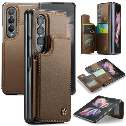 For Samsung Galaxy Z Fold3 5G CaseMe C22 PC+TPU Business Style RFID Anti-theft Leather Phone Case(Brown) - Galaxy Phone Cases by CaseMe | Online Shopping South Africa | PMC Jewellery | Buy Now Pay Later Mobicred