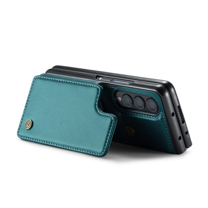 For Samsung Galaxy Z Fold3 5G CaseMe C22 PC+TPU Business Style RFID Anti-theft Leather Phone Case(Blue Green) - Galaxy Phone Cases by CaseMe | Online Shopping South Africa | PMC Jewellery | Buy Now Pay Later Mobicred